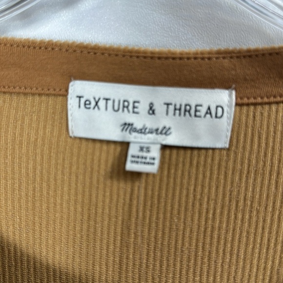 Madewell Texture & Thread corduroy swing top mustard color size XS. NWT. - Picture 4 of 9